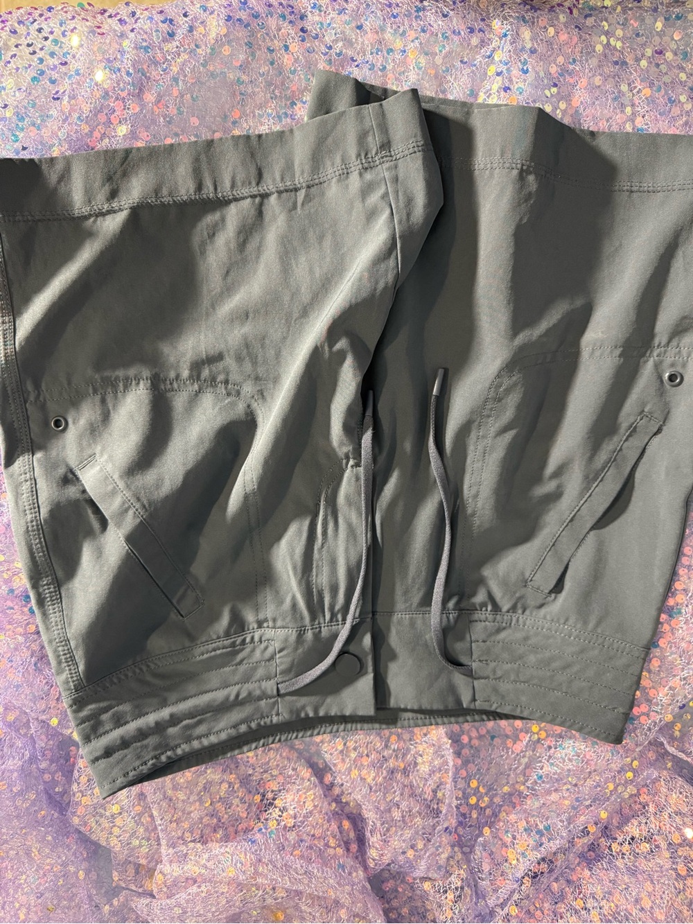 Athletic Works Olive, Burgundy & Slate Athletic Shorts Trio - Picture 4 of 7
